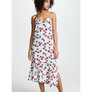 Equipment Jada Dress Size Small Blue Flora Silk